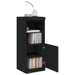 Skjenk Med Led-Lys Svart 41X37X100 Cm