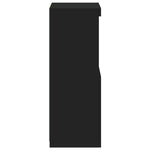 Skjenk Med Led-Lys Svart 41X37X100 Cm