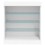 Skjenk Med Led-Lys Hvit 60,5X37X67 Cm