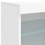 Skjenk Med Led-Lys Hvit 60,5X37X67 Cm