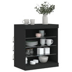 Skjenk Med Led-Lys Svart 60,5X37X67 Cm