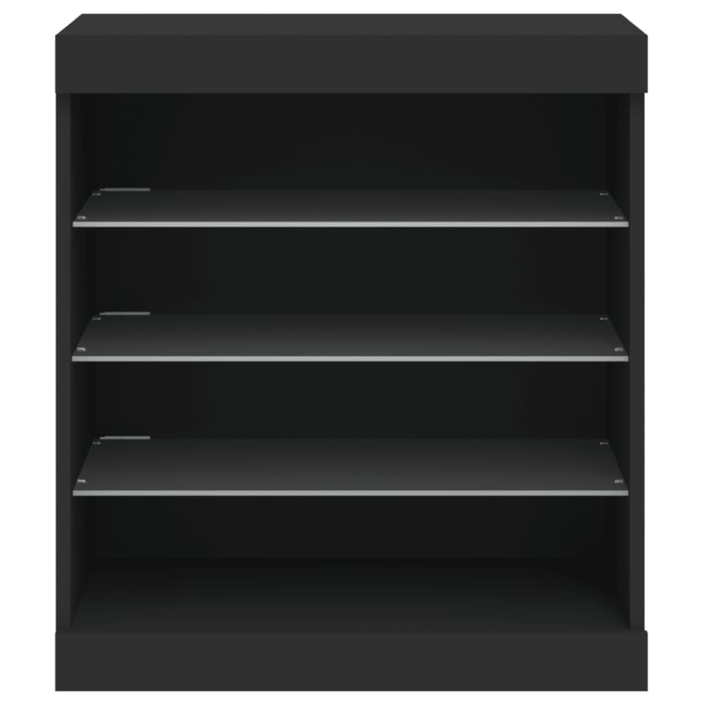 Skjenk Med Led-Lys Svart 60,5X37X67 Cm
