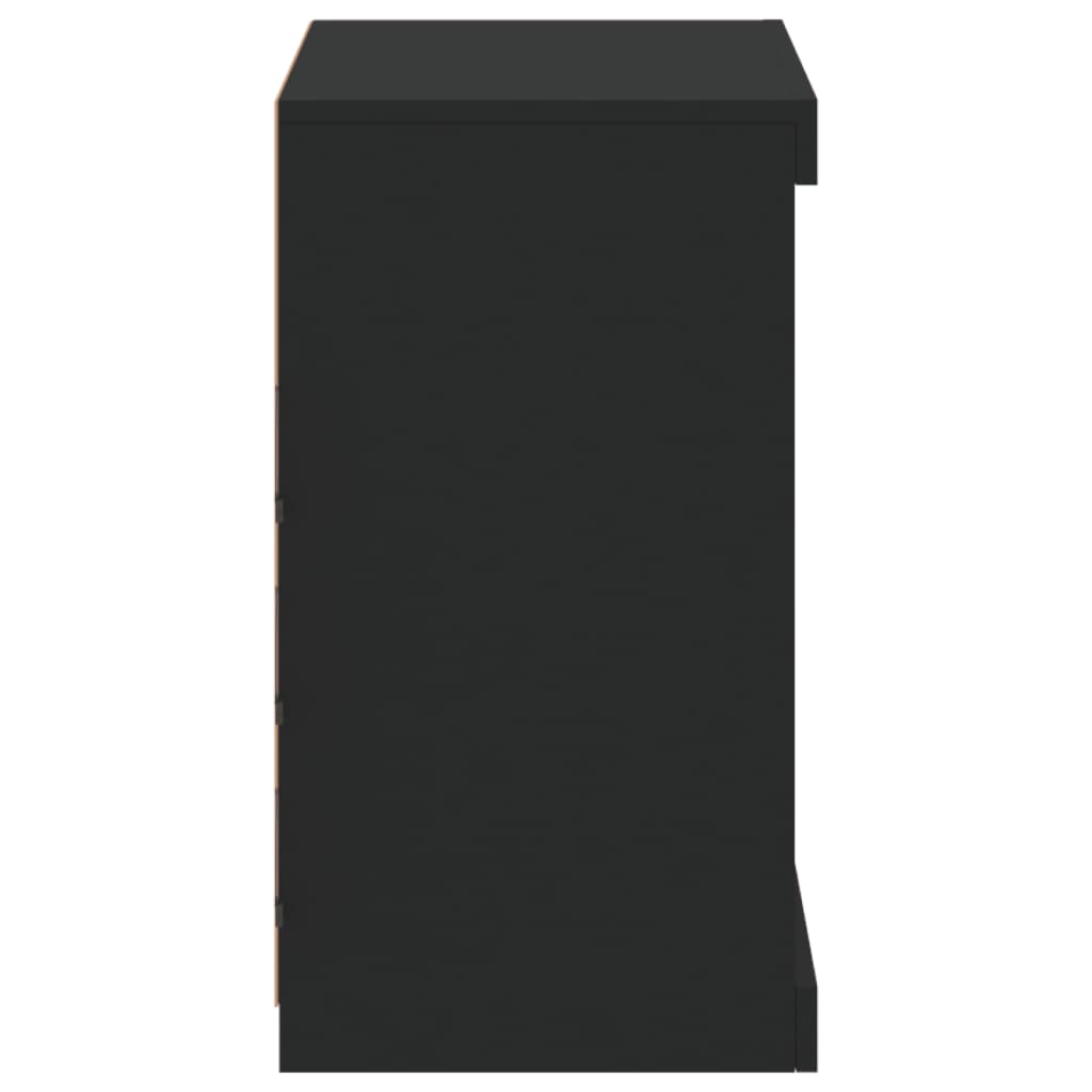 Skjenk Med Led-Lys Svart 60,5X37X67 Cm