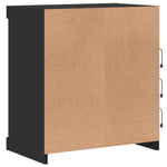Skjenk Med Led-Lys Svart 60,5X37X67 Cm