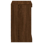 Skjenk Med Led-Lys Brun Eik 60,5X37X67 Cm