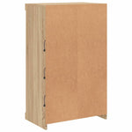 Skjenk Med Led-Lys Sonoma Eik 60,5X37X100 Cm