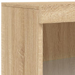 Skjenk Med Led-Lys Sonoma Eik 60,5X37X100 Cm