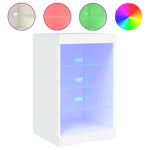 Skjenk Med Led-Lys Hvit 41X37X67 Cm