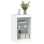 Skjenk Med Led-Lys Hvit 41X37X67 Cm