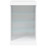 Skjenk Med Led-Lys Hvit 41X37X67 Cm