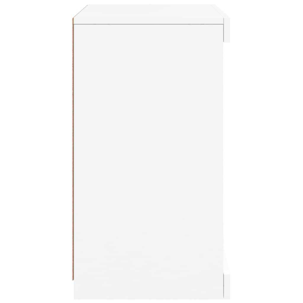 Skjenk Med Led-Lys Hvit 41X37X67 Cm