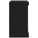Skjenk Med Led-Lys Svart 41X37X67 Cm