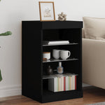 Skjenk Med Led-Lys Svart 41X37X67 Cm