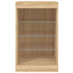 Skjenk Med Led-Lys Sonoma Eik 41X37X67 Cm