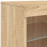Skjenk Med Led-Lys Sonoma Eik 41X37X67 Cm