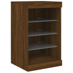 Skjenk Med Led-Lys Brun Eik 41X37X67 Cm