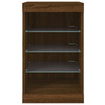 Skjenk Med Led-Lys Brun Eik 41X37X67 Cm