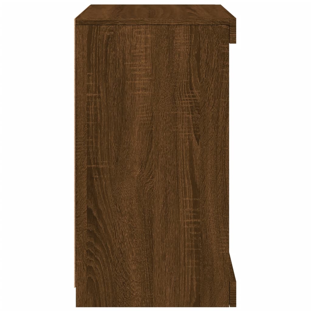 Skjenk Med Led-Lys Brun Eik 41X37X67 Cm