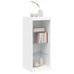Skjenk Med Led-Lys Hvit 41X37X100 Cm