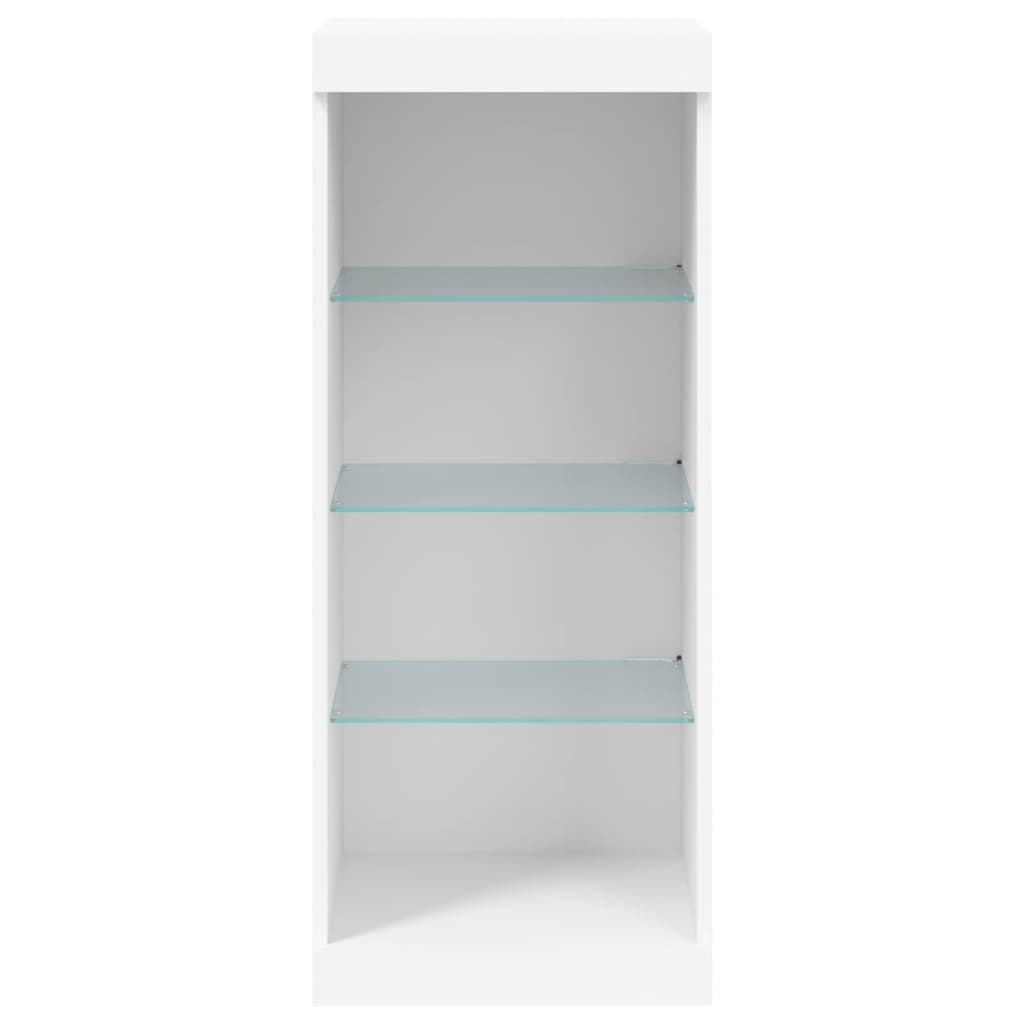 Skjenk Med Led-Lys Hvit 41X37X100 Cm