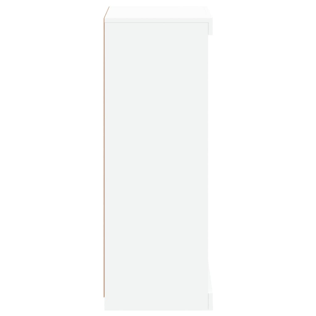 Skjenk Med Led-Lys Hvit 41X37X100 Cm