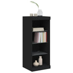 Skjenk Med Led-Lys Svart 41X37X100 Cm