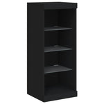 Skjenk Med Led-Lys Svart 41X37X100 Cm