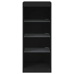Skjenk Med Led-Lys Svart 41X37X100 Cm