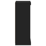 Skjenk Med Led-Lys Svart 41X37X100 Cm