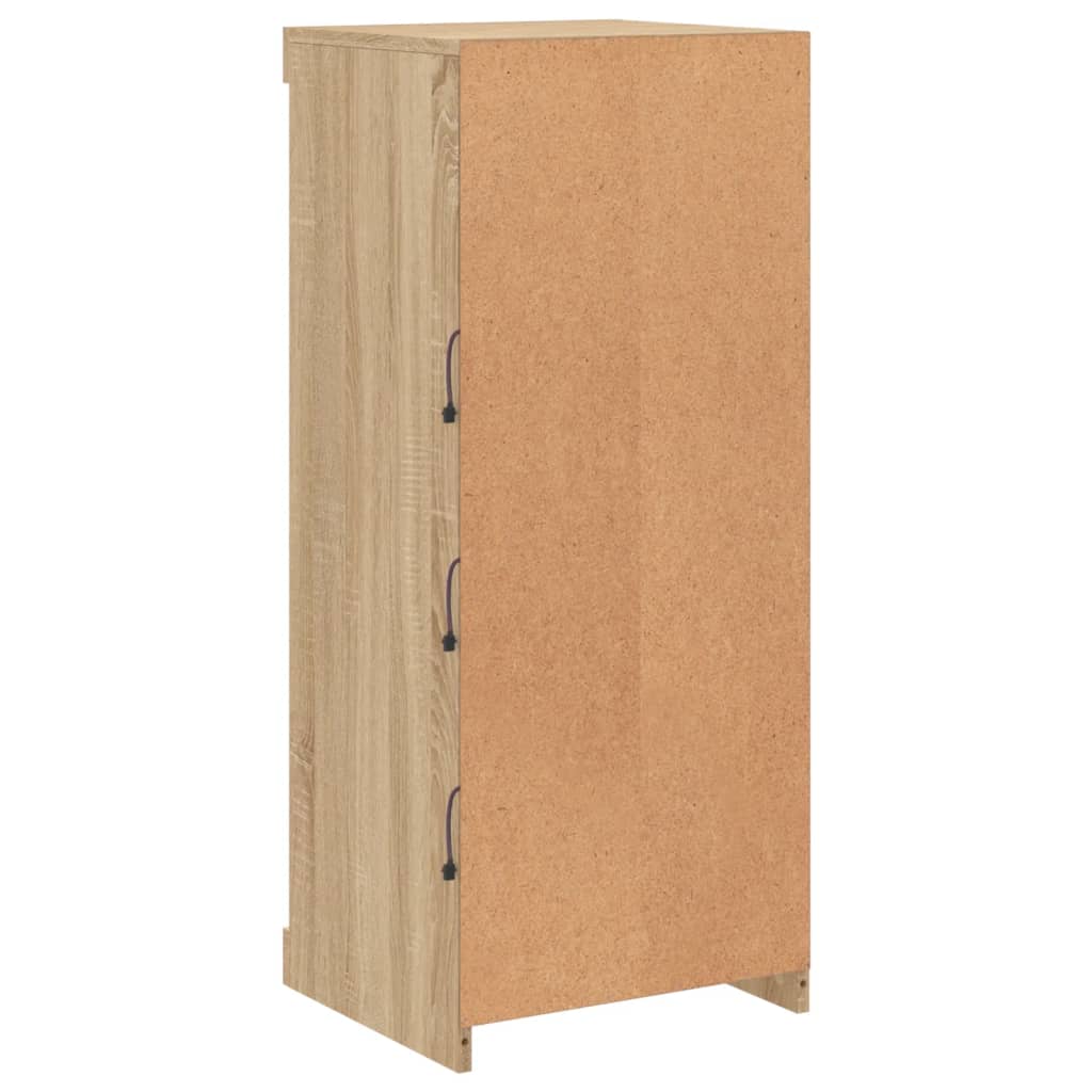Skjenk Med Led-Lys Sonoma Eik 41X37X100 Cm