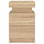 Nattbord Med Led Sonoma Eik 35X39X55 Cm