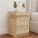 Nattbord Med Led Sonoma Eik 35X39X55 Cm
