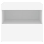 Nattbord Med Led Hvit 50X40X45 Cm