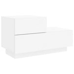 Nattbord Med Led Hvit 70X36X40,5 Cm