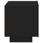 Nattbord Med Led Svart 70X36X40,5 Cm