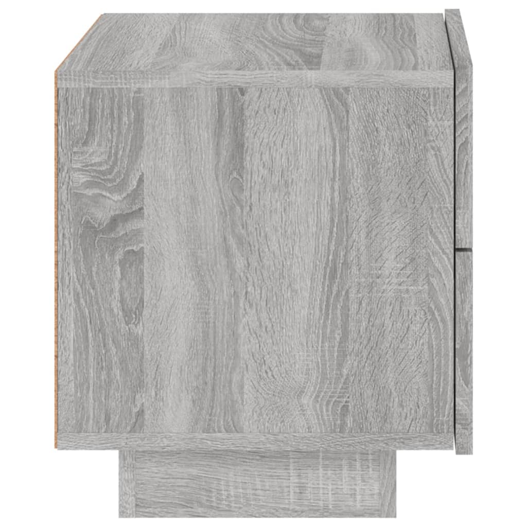 Nattbord Med Led Grå Sonoma 70X36X40,5 Cm