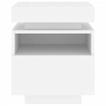 Nattbord Med Led Hvit 40X39X48,5 Cm