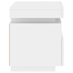 Nattbord Med Led Hvit 40X39X48,5 Cm