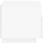 Nattbord Med Led 2 Stk Hvit 40X39X37 Cm