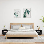 Nattbord Med Led 2 Stk Svart 40X39X37 Cm