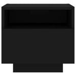 Nattbord Med Led 2 Stk Svart 40X39X37 Cm