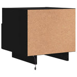 Nattbord Med Led 2 Stk Svart 40X39X37 Cm