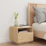 Nattbord Med Led Sonoma Eik 40X39X37 Cm