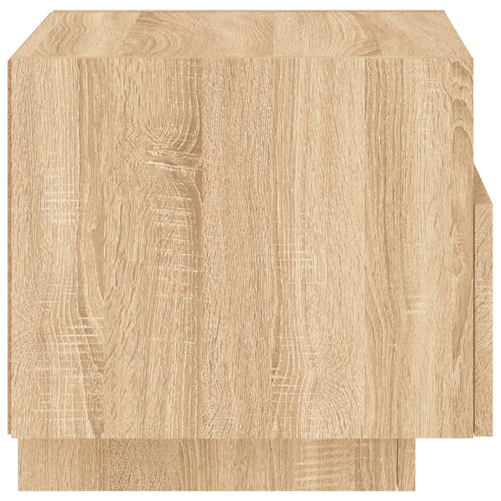 Nattbord Med Led Sonoma Eik 40X39X37 Cm