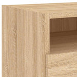 Nattbord Med Led Sonoma Eik 40X39X37 Cm