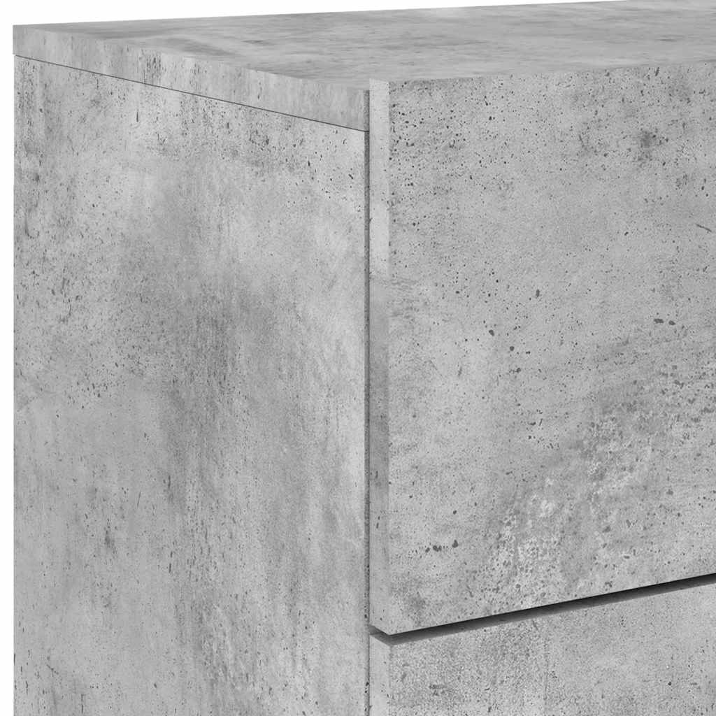 Vegghengte Nattbord Med Led-Lys 2 Stk Betonggrå