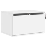 Vegghengte Nattbord Med Led-Lys 2 Stk Hvit