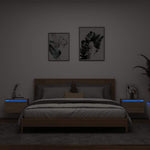 Vegghengte Nattbord Med Led-Lys 2 Stk Sonoma Eik