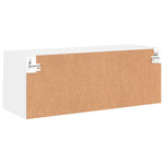 Vegghengt Tv-Benk Hvit 80X30X30 Cm Konstruert Tre