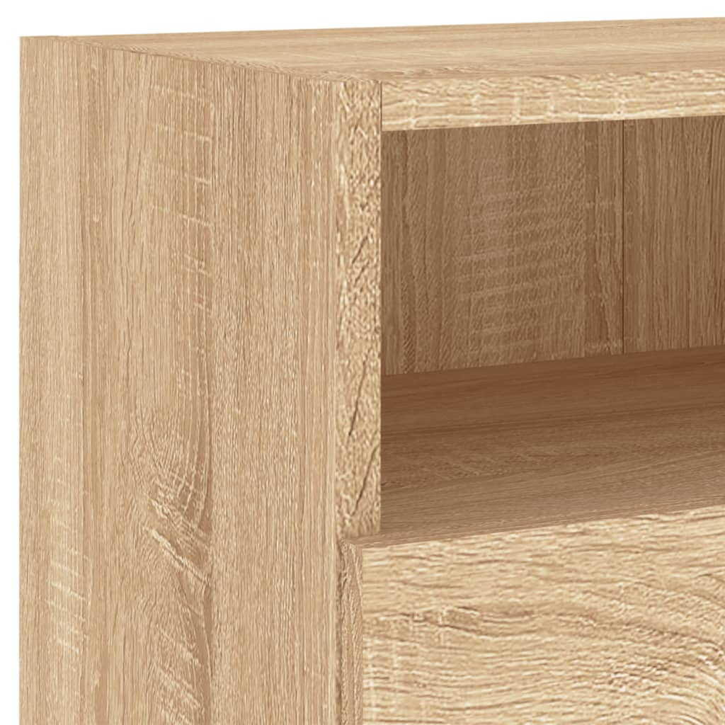 Vegghengt Tv-Benk Sonoma Eik 80X30X30 Cm Konstruert Tre